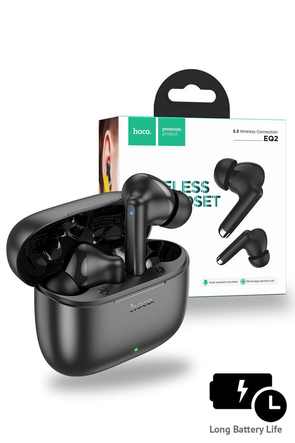 Hoco Bluetooth 5.3 Noise Cancelling TWS Wireless Earphones 7 Hours Playtime EQ2