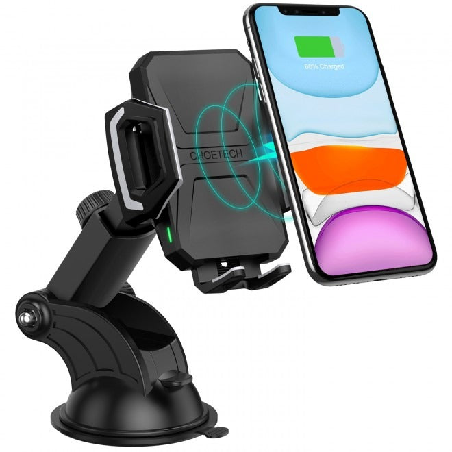 Choetech 15W Fast Wireless Car Charger Button Mount