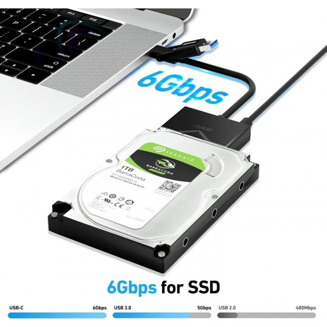 BENFEI USB 3.0 to SATA III HDD Adapter for 2.5/3.5" Drives with 20W GaN Power