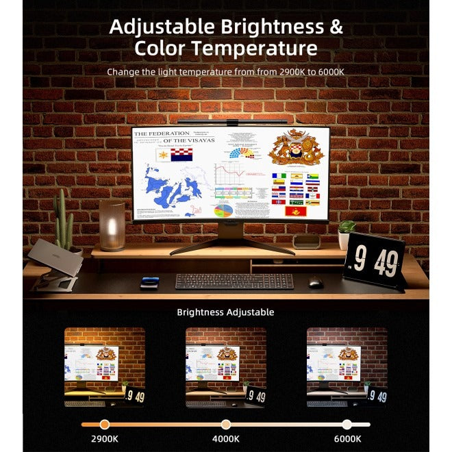Choetech Elesense Gemini Monitor Light Bar with Back Light for Desk