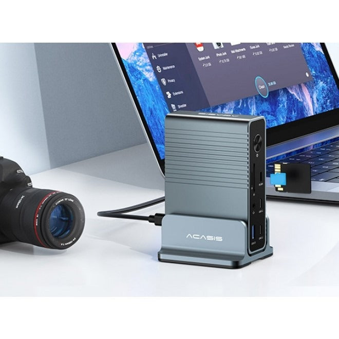ACASIS 15 in 1 USB-C Docking Station Triple Display Dual HDMI DP for Laptop