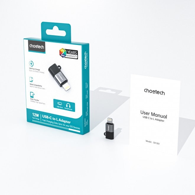 Choetech Lightning to USB-C Female Adapter Charge and Sync Converter