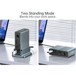 ACASIS 15 in 1 USB-C Docking Station Triple Display Dual HDMI DP for Laptop