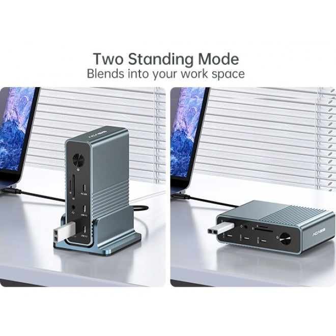 ACASIS 15 in 1 USB-C Docking Station Triple Display Dual HDMI DP for Laptop