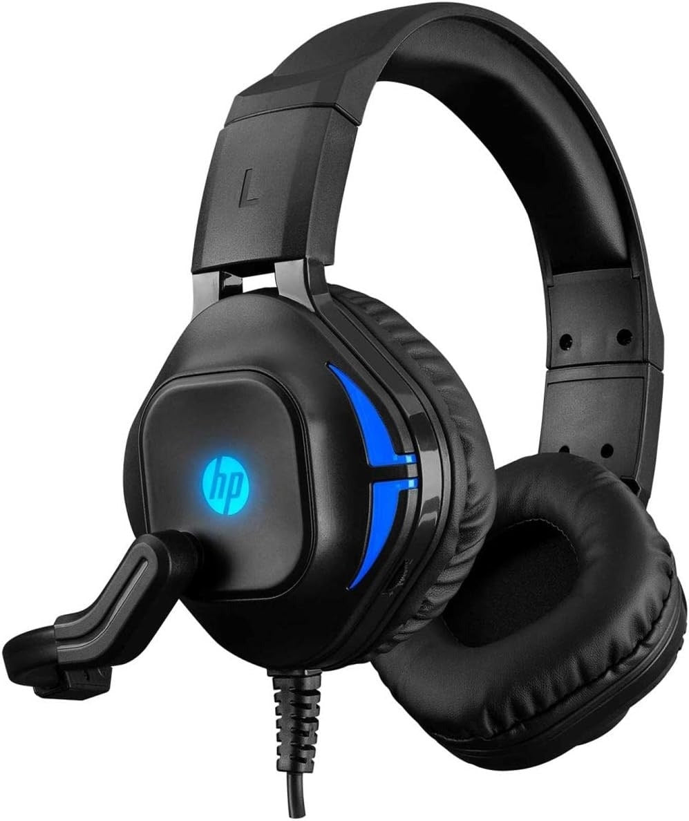 HP Wired Gaming Headset USB 3.5mm LED Mic for PC Laptop