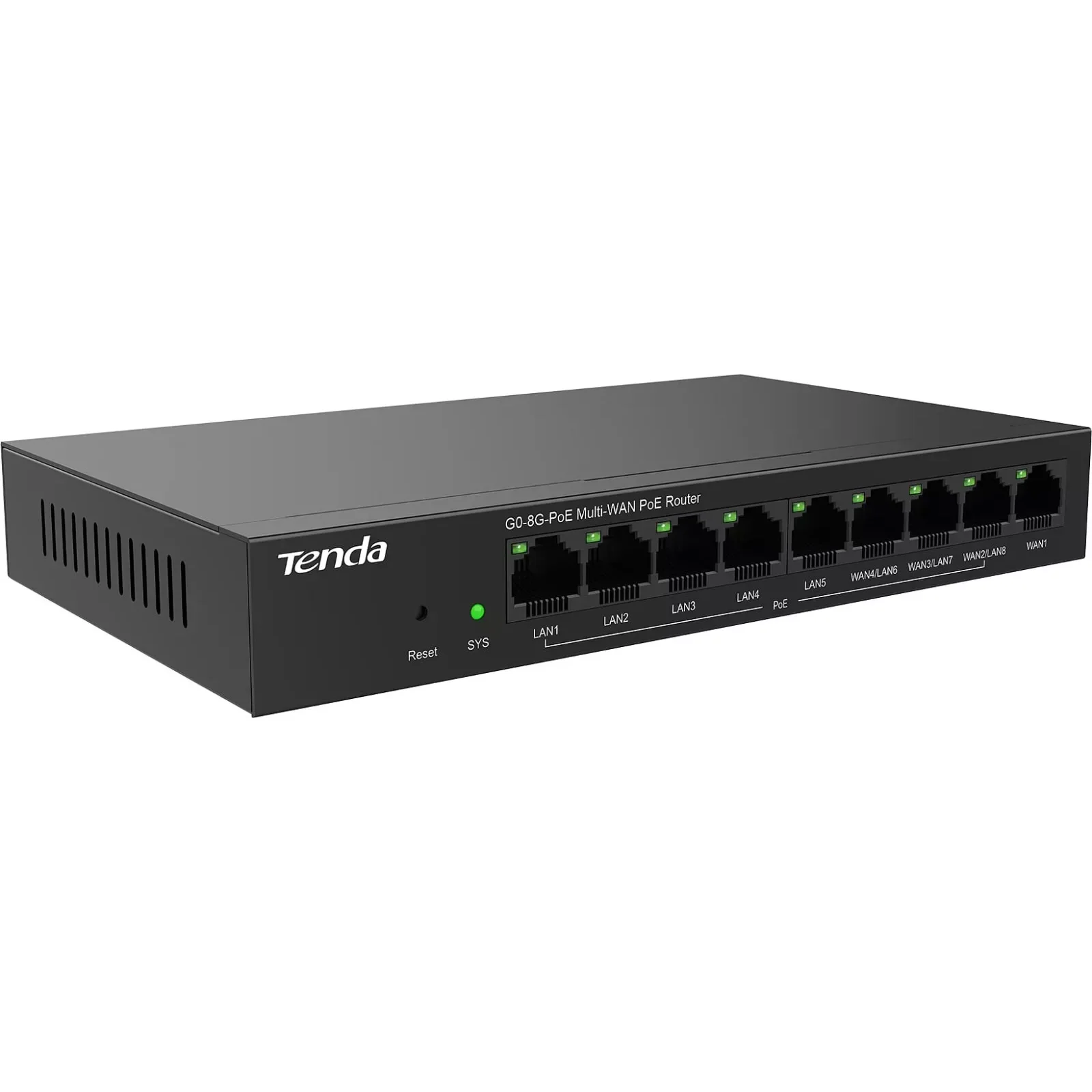 Tenda G0-8G-PoE 9-Port Gigabit PoE Ethernet Router with Access Control