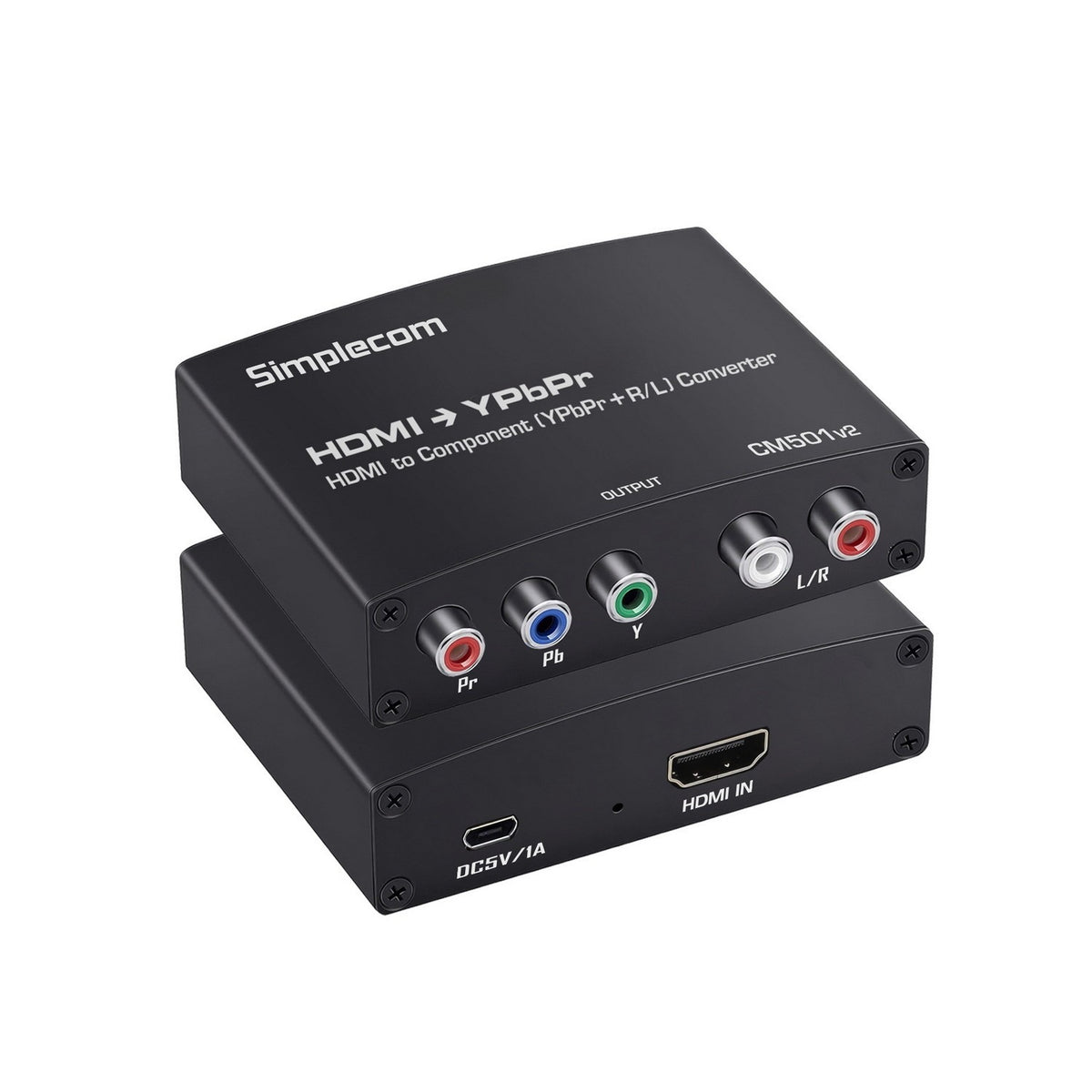 Simplecom HDMI to Component Video (YPbPr) and Audio (L/R) Converter