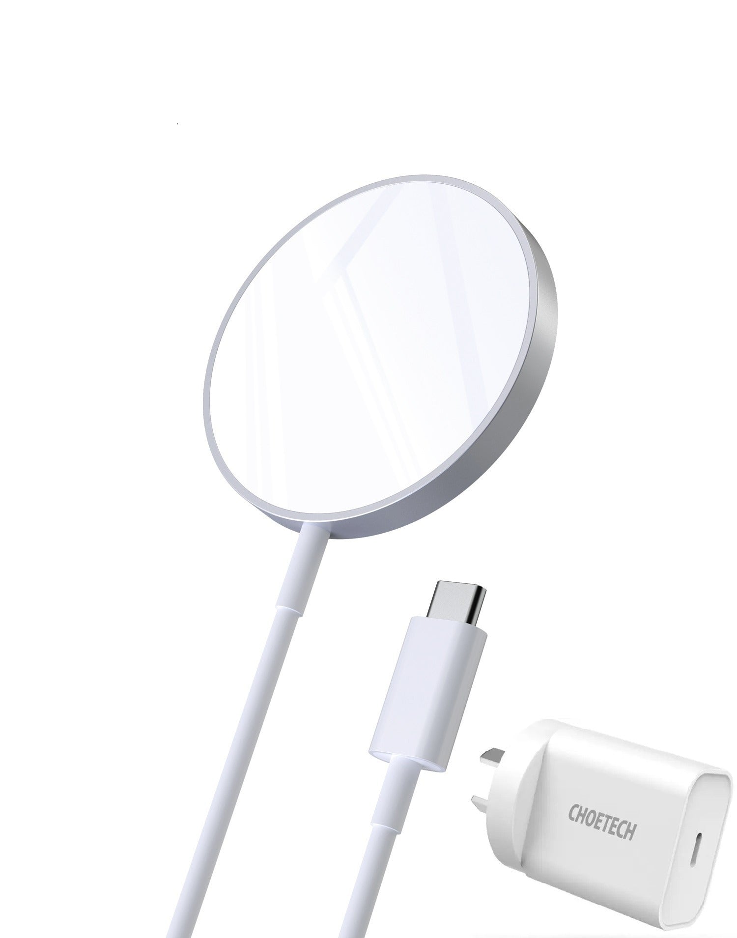 Choetech Magnetic Wireless Charger with PD20W USB-C Wall Charger