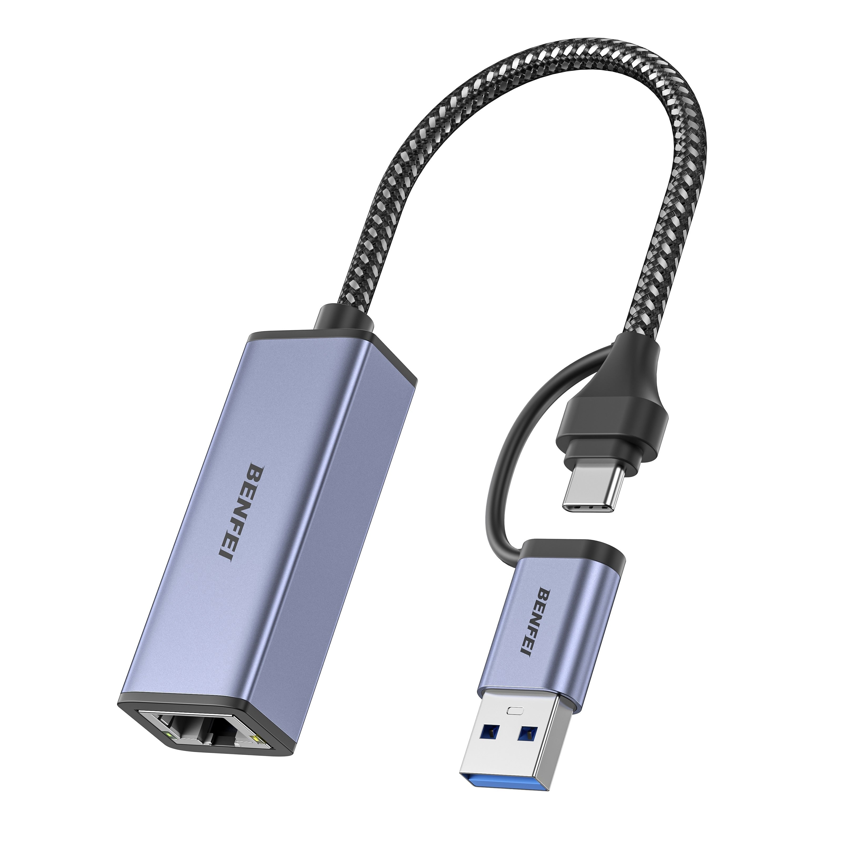 BENFEI USB 3.0 & USB-C to Gigabit Ethernet RJ45 1000Mbps LAN Network Adapter