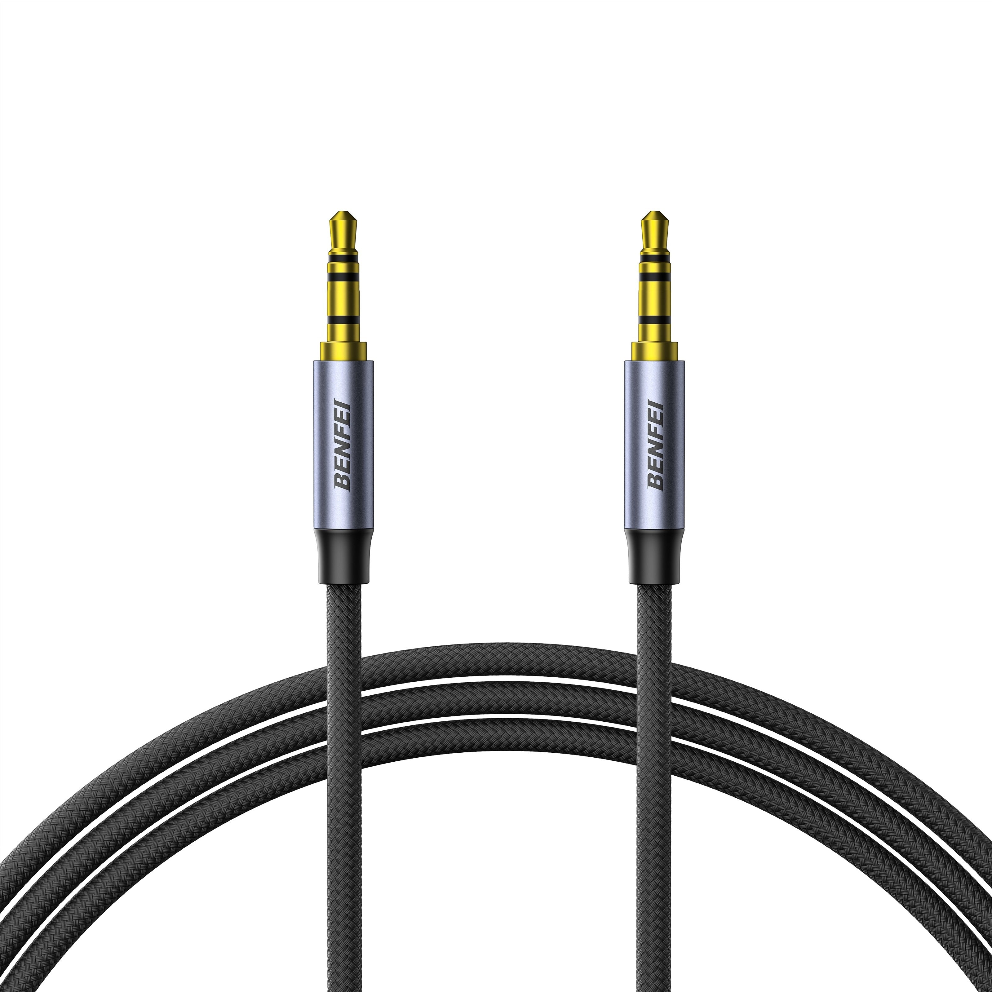 BENFEI 3.5mm TRRS Male to Male 4-Pole Stereo Aux Braided Cable