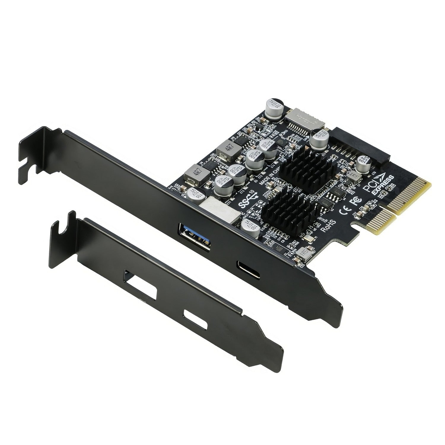 Simplecom EC315 PCIe x4 to 4-Port USB 3.2 Gen 2 10Gbps Expansion Card with Front Panel USB-C