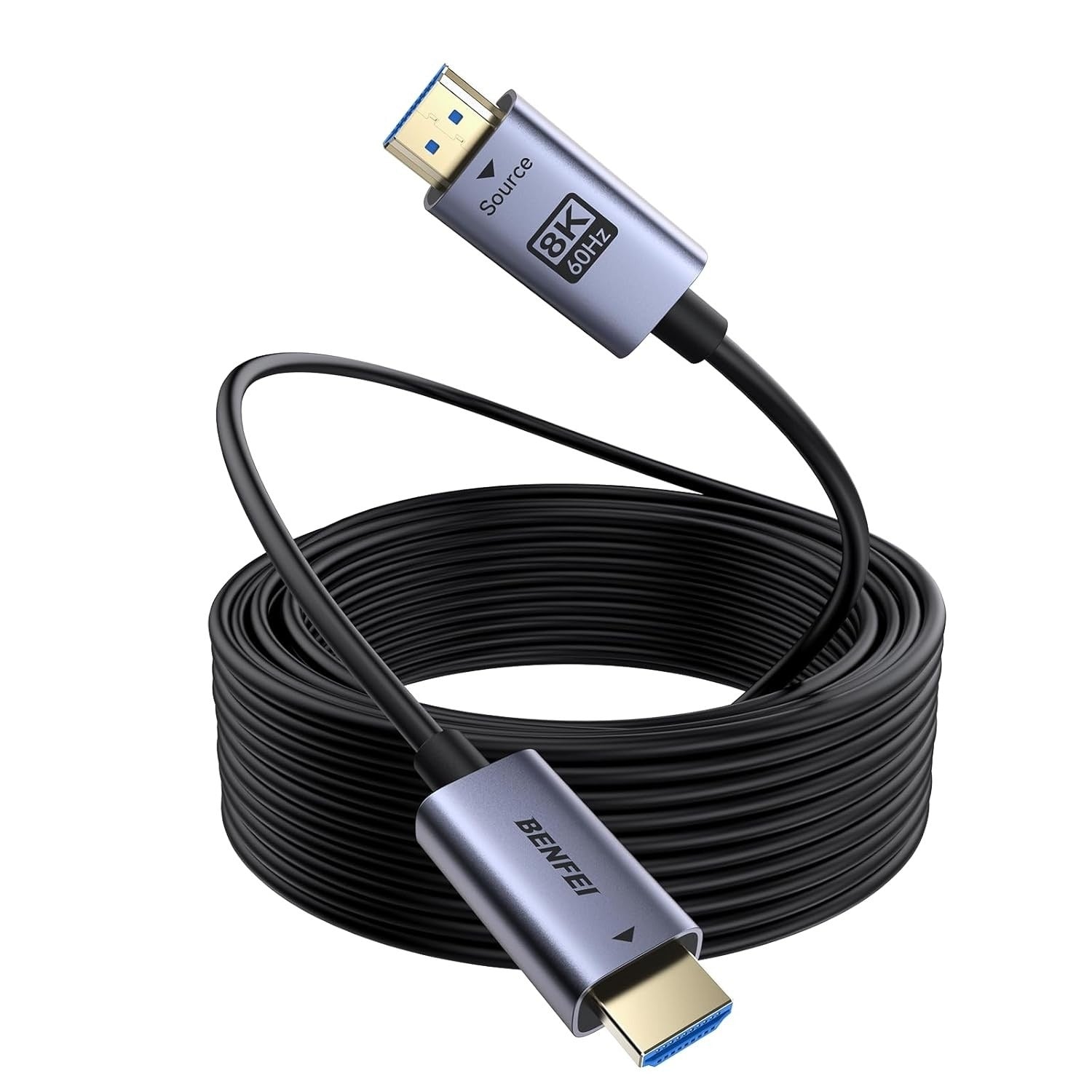 BENFEI 8K HDMI 2.1 Fiber Optic Cable 30m (100ft) 48Gbps 4K 240Hz CL3