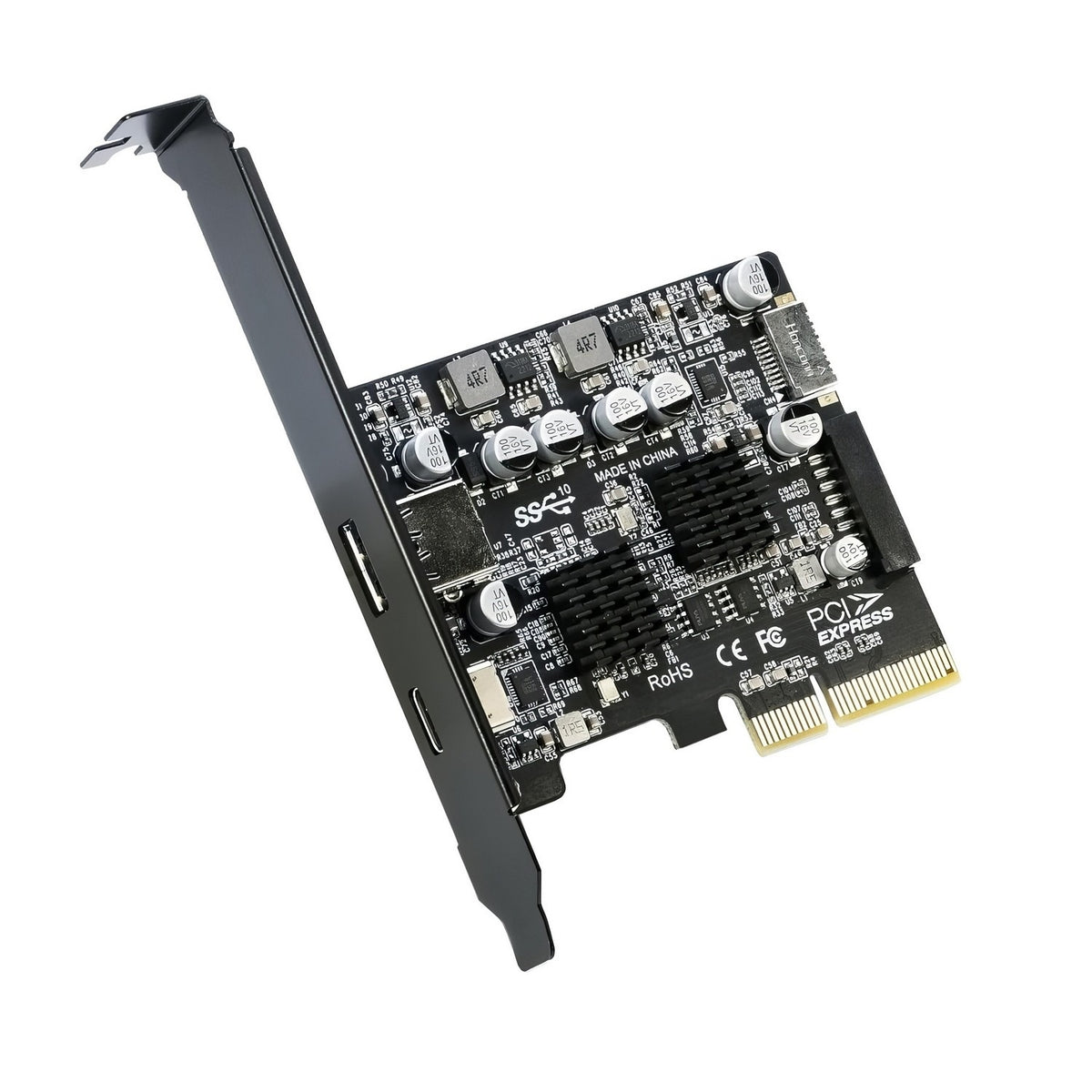Simplecom EC315 PCIe x4 to 4-Port USB 3.2 Gen 2 10Gbps Expansion Card with Front Panel USB-C