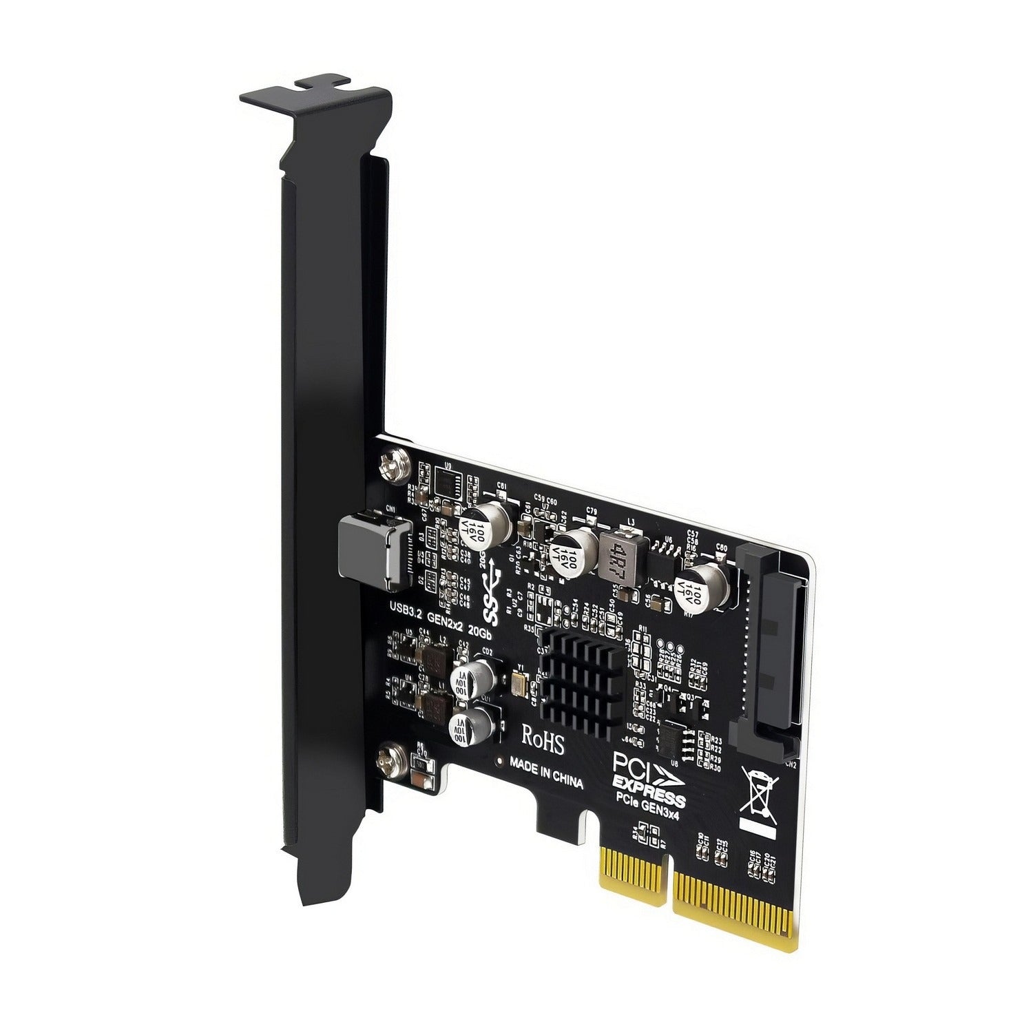 Simplecom PCI-e x4 to USB 3.2 Gen2x2 20Gbps USB-C Expansion Card