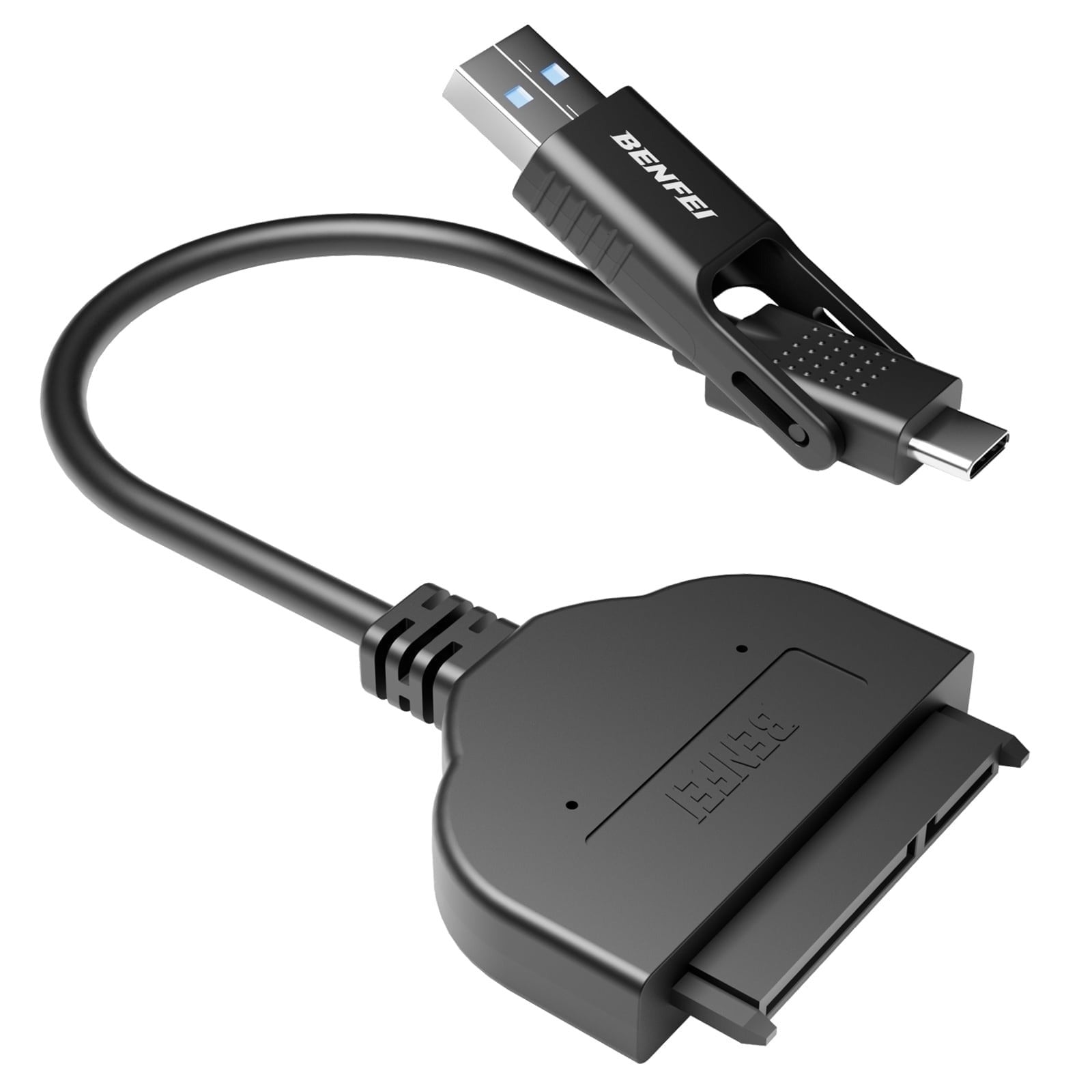 BENFEI 2-in-1 USB-C & USB 3.0 to SATA III Hard Drive Adapter with UASP for 2.5" HDD/SSD