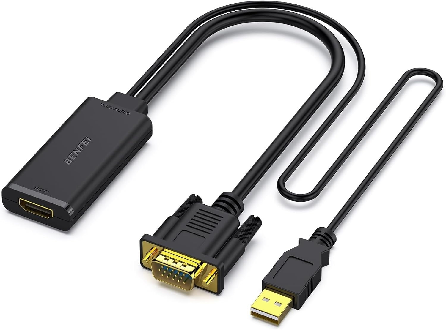 BENFEI VGA to HDMI Adapter with Audio Support 1080p Active Video Converter