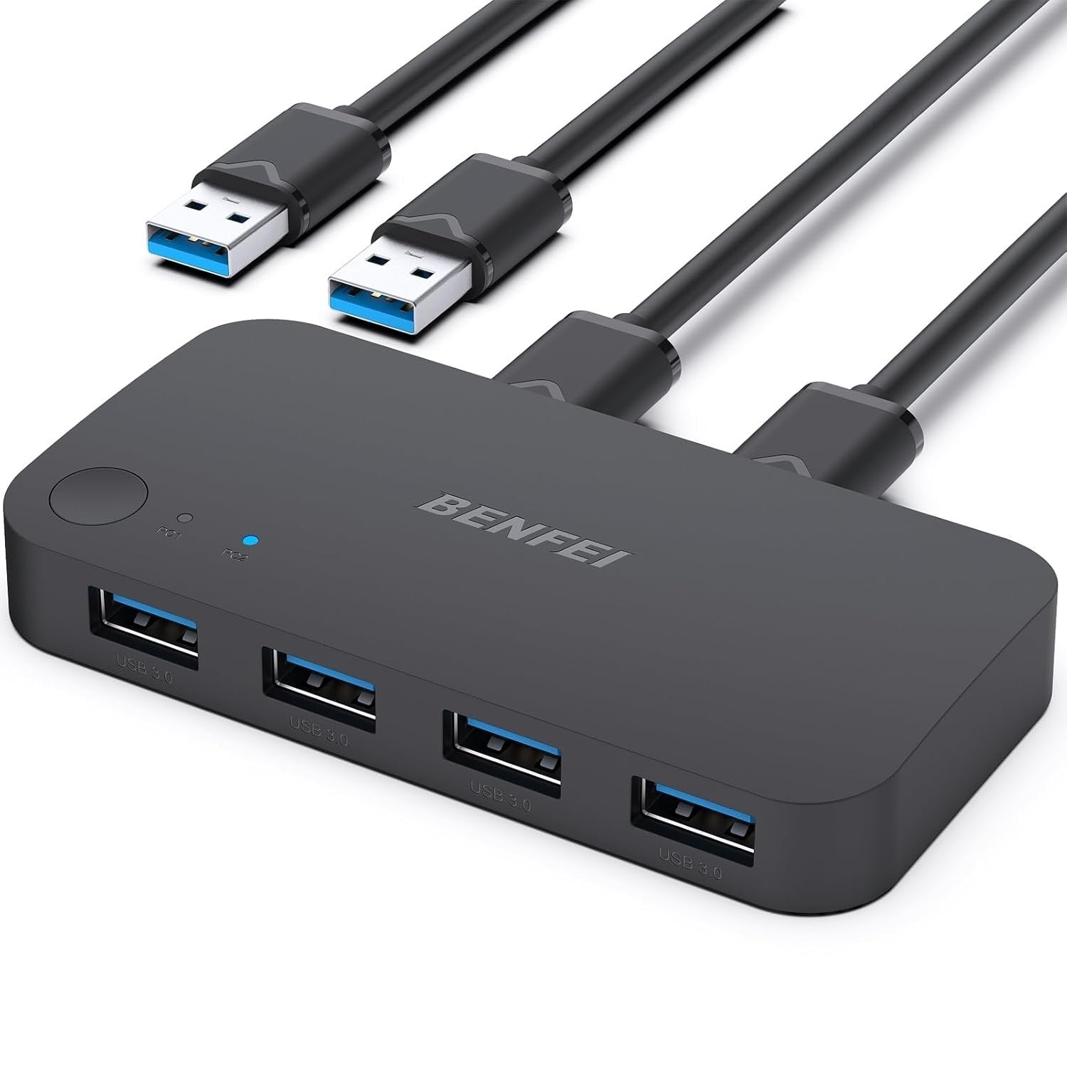 BENFEI USB 3.0 Switcher for 2 Computers Sharing 4 USB Peripherals