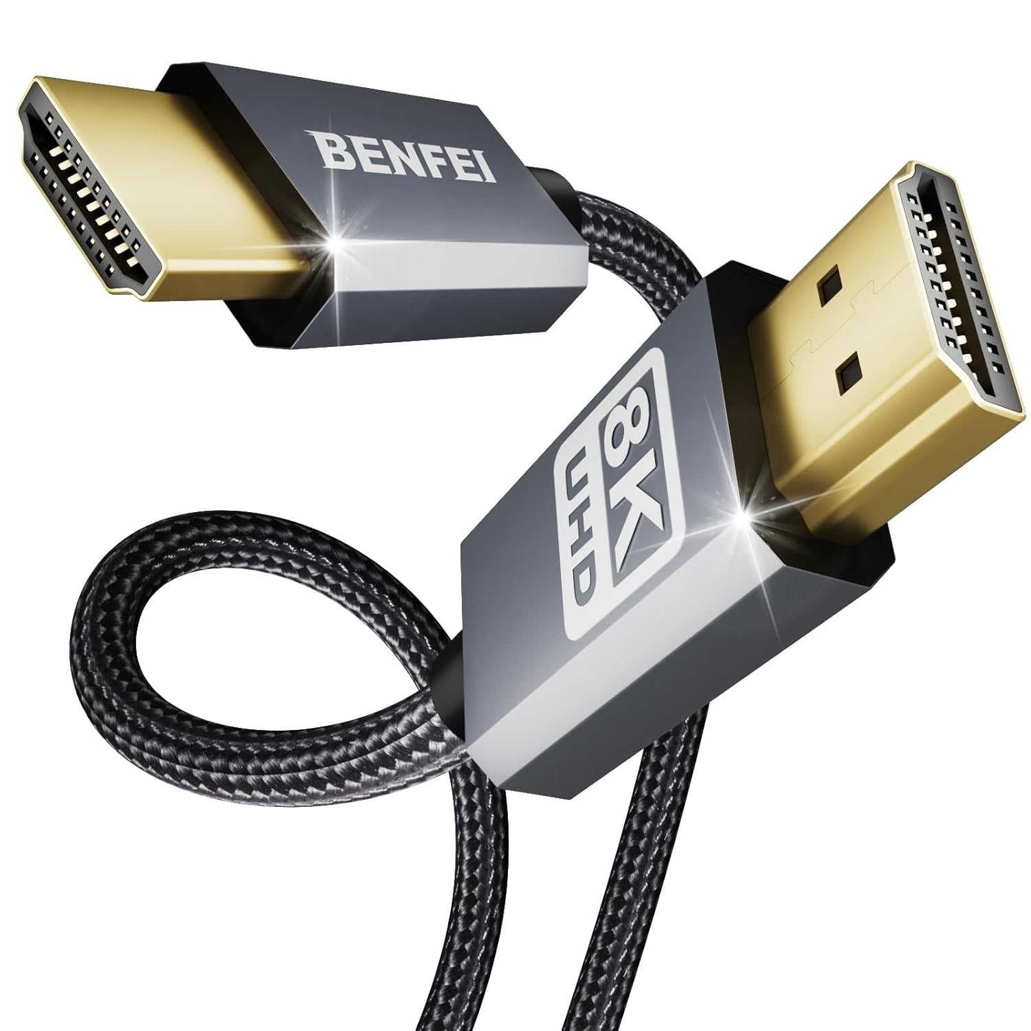 BENFEI Certified Ultra High Speed 8K HDMI 2.1 Braided Cable 48Gbps