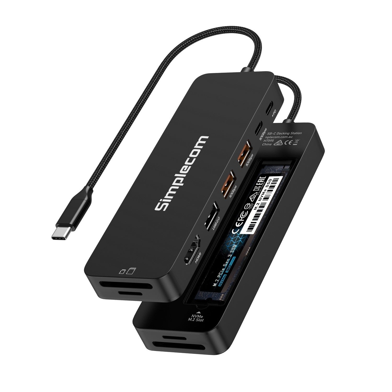 Simplecom 9-in-1 USB-C Multiport Dock with NVMe M.2 Enclosure CHT595