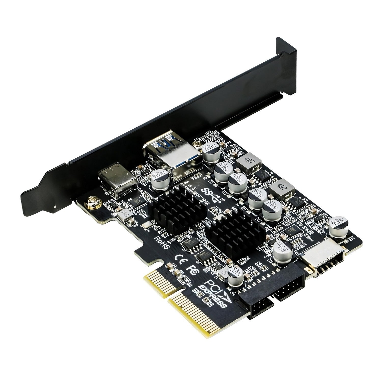 Simplecom EC315 PCIe x4 to 4-Port USB 3.2 Gen 2 10Gbps Expansion Card with Front Panel USB-C