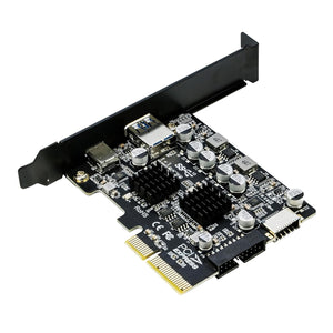 Simplecom EC315 PCIe x4 to 4-Port USB 3.2 Gen 2 10Gbps Expansion Card with Front Panel USB-C