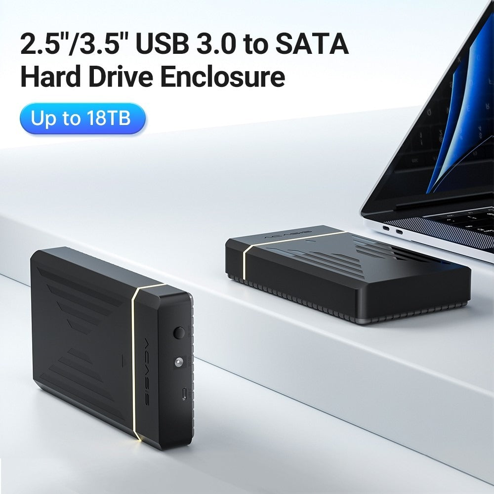 ACASIS 2.5/3.5 Inch SATA SAS Hard Drive Docking Station USB 3.2 5Gbps with Power Adapter