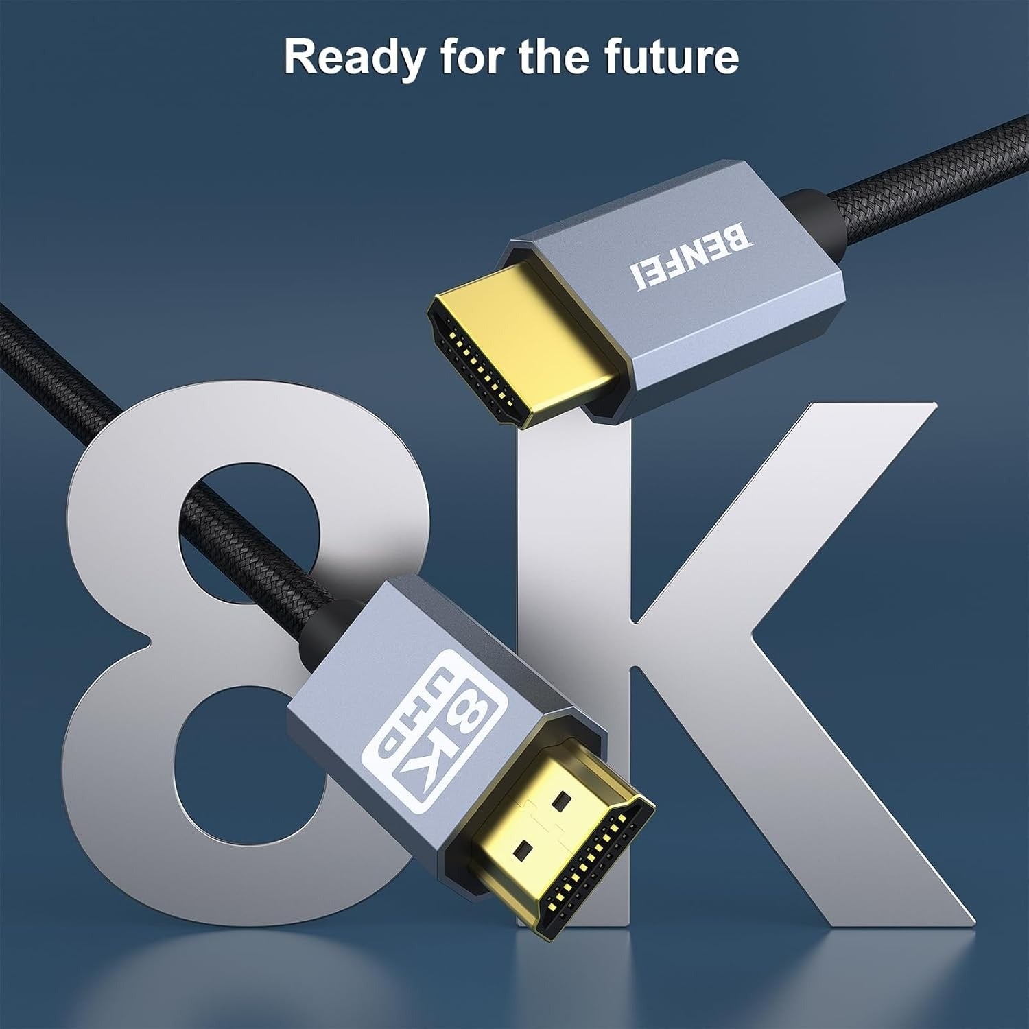 BENFEI Certified Ultra High Speed 8K HDMI 2.1 Braided Cable 48Gbps