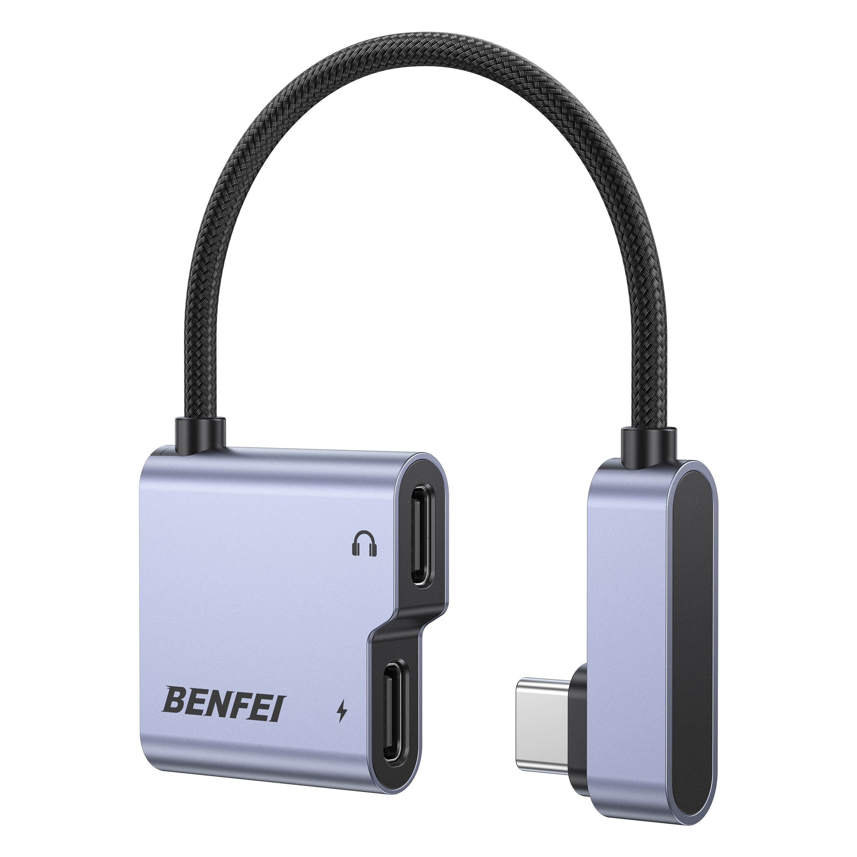 BENFEI USB-C to USB-C Audio Headphone Jack 60W Charging Adapter