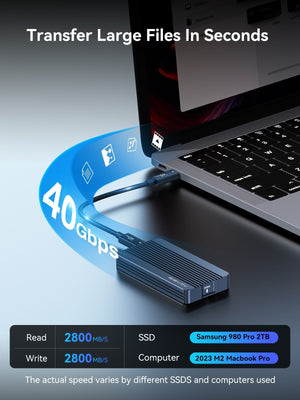 ACASIS 40Gbps USB4 M.2 NVMe SSD Enclosure Thunderbolt 4/3 Compatible Tool-Free