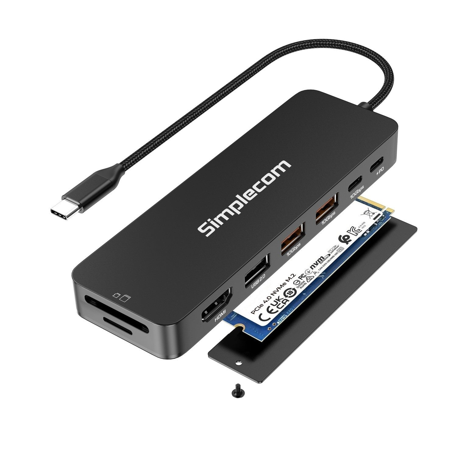 Simplecom 9-in-1 USB-C Multiport Dock with NVMe M.2 Enclosure CHT595