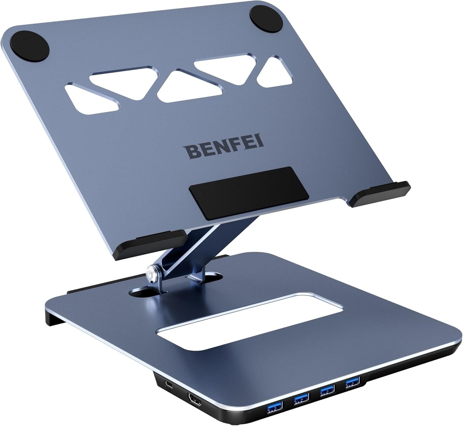 BENFEI Laptop Stand with 6-in-1 USB-C 4K 60Hz HDMI & 100W PD Docking Station