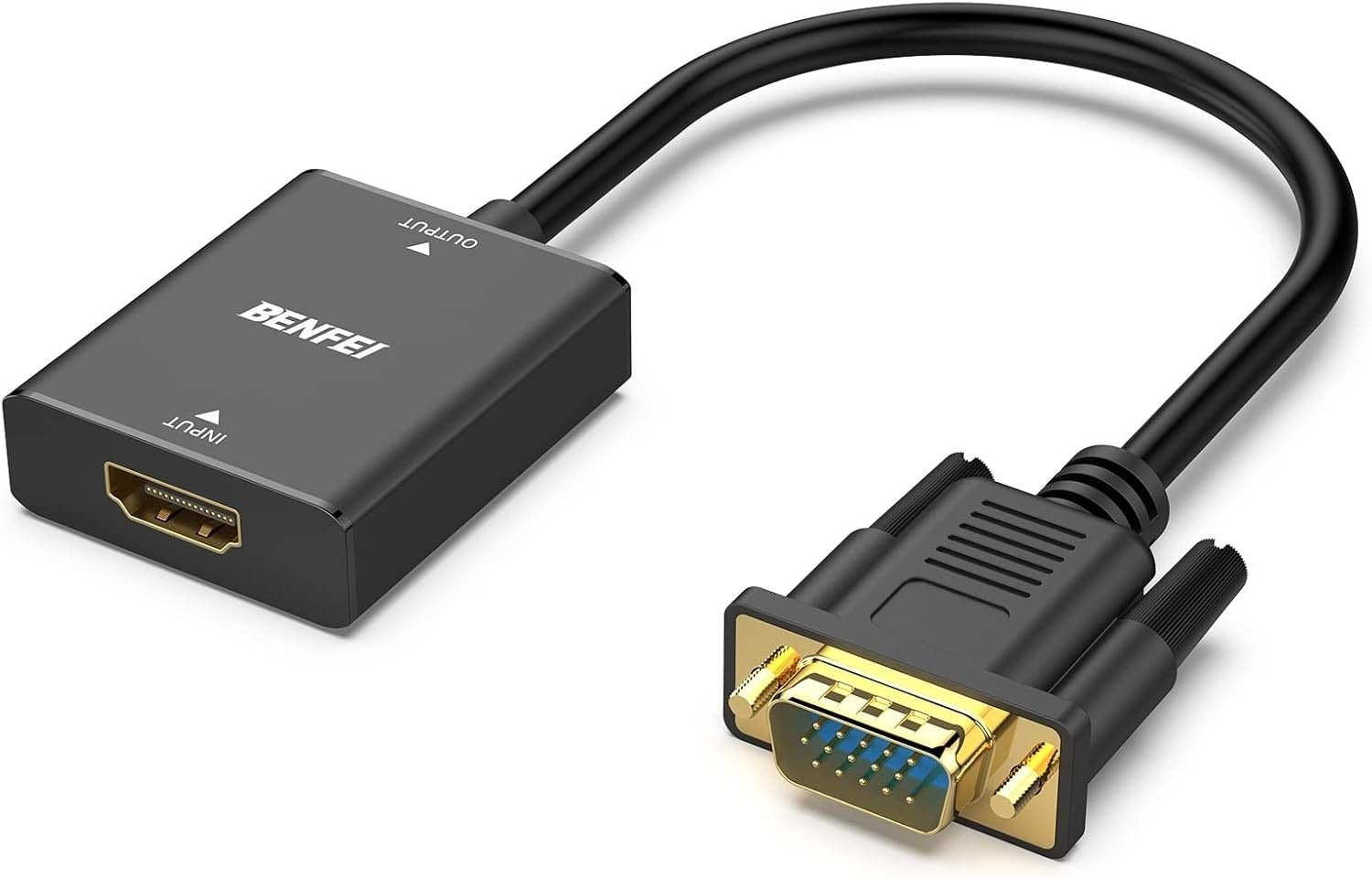 BENFEI HDMI Female to VGA Male Adapter with 3.5mm Audio Jack Uni-Directional