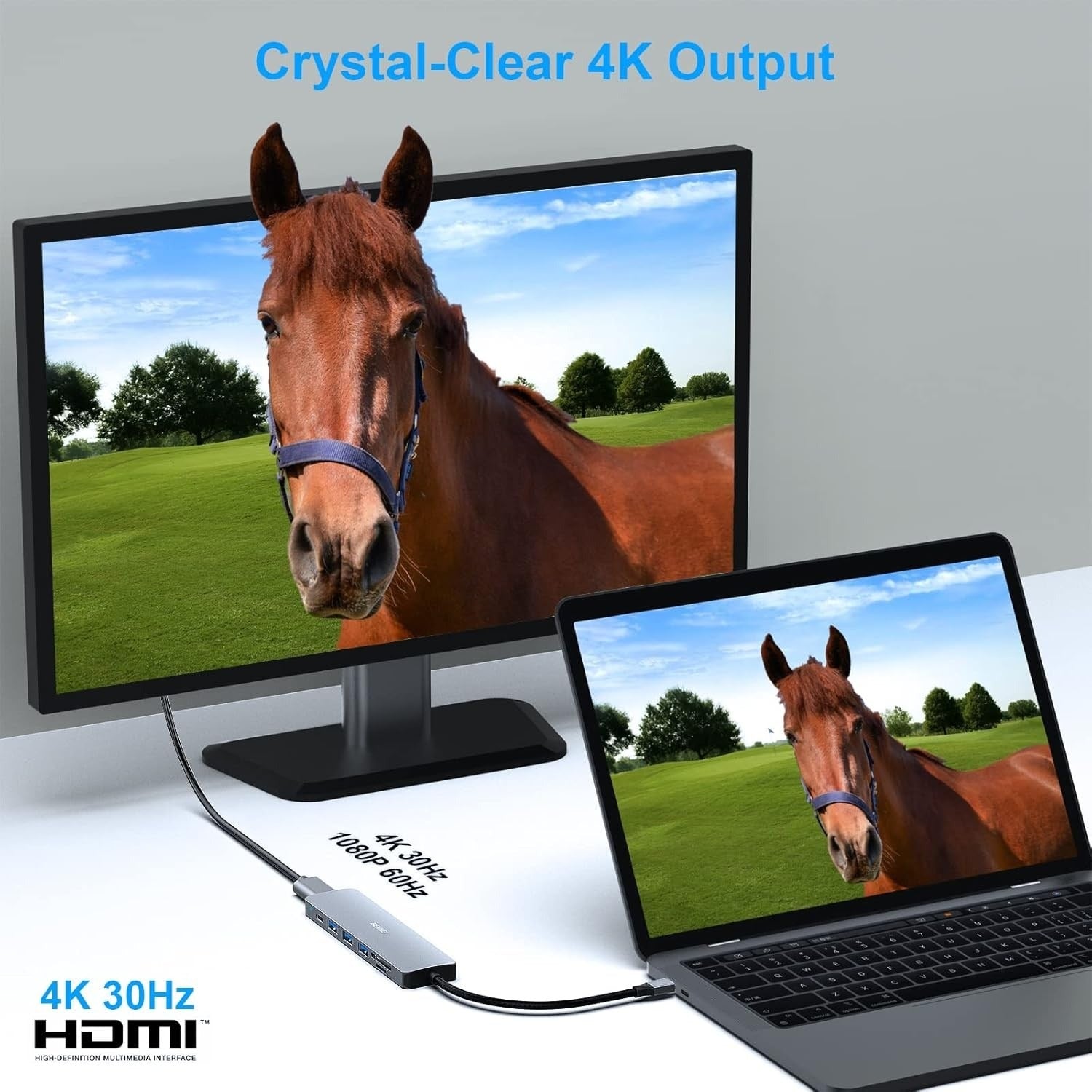 BENFEI 7-in-1 USB-C Hub with 4K HDMI, SD/TF Reader, 3x USB 3.0, 60W Power Delivery