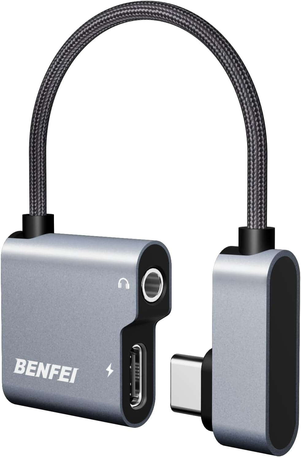 BENFEI USB-C to 3.5mm Audio Jack Adapter with 60W PD Fast Charging iPhone Samsung