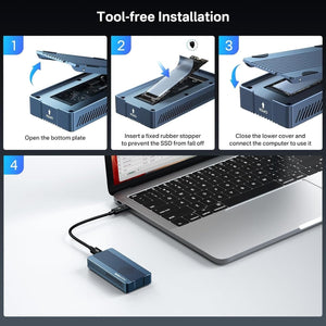 ACASIS 40Gbps USB4 M.2 NVMe SSD Enclosure with Cooling Fan Thunderbolt Compatible