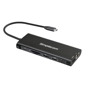 Simplecom CHT814 14-in-1 USB-C 4K Triple Display MST Docking Station with Dual HDMI DP
