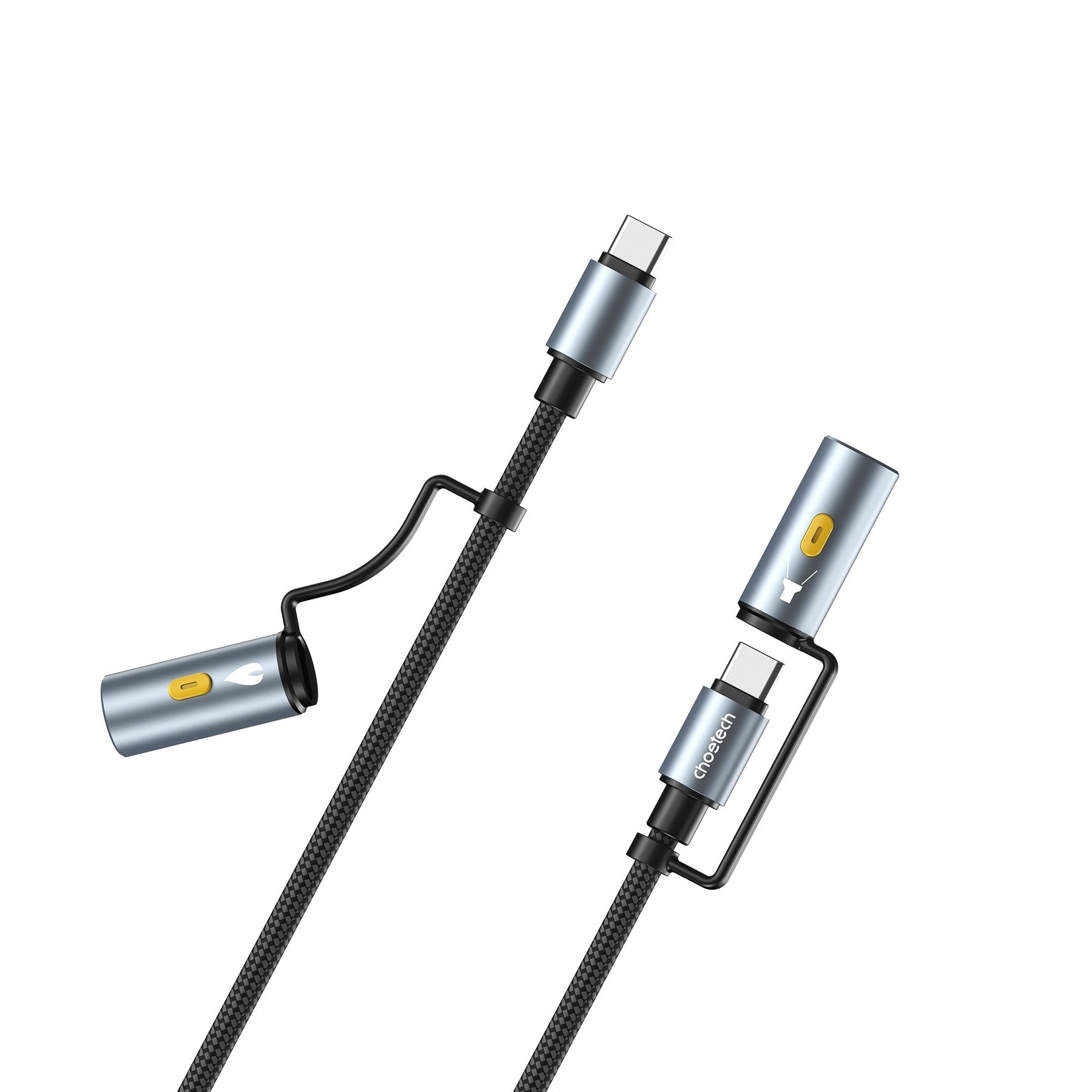 Choetech 4-in-1 USB-C Lightning Cable PD60W with Lighter Flashlight and Data Charging