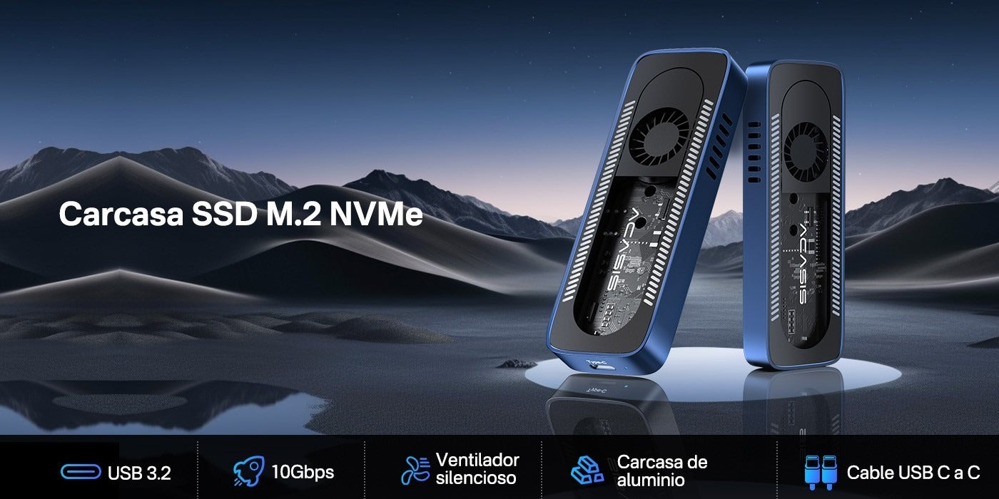 ACASIS M.2 NVMe SSD Enclosure USB-C 10Gbps with Cooling Fan Aluminium Case