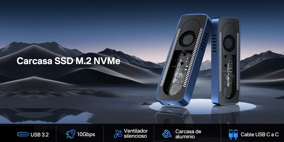 ACASIS M.2 NVMe SSD Enclosure USB-C 10Gbps with Cooling Fan Aluminium Case