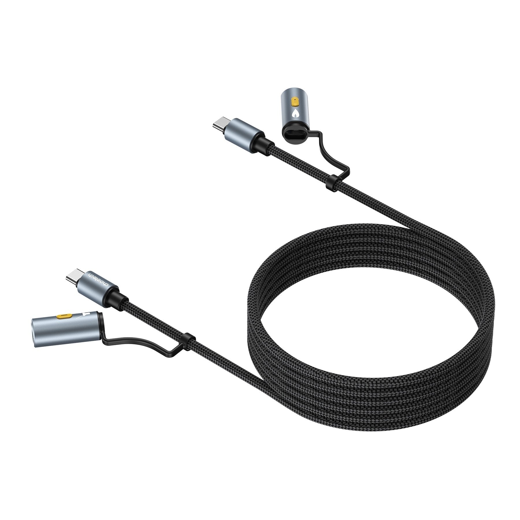 Choetech 4-in-1 USB-C Lightning Cable PD60W with Lighter Flashlight and Data Charging