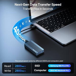 ACASIS 40Gbps USB4 M.2 NVMe SSD Enclosure with Cooling Fan Thunderbolt Compatible