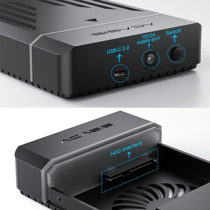 ACASIS 2.5/3.5 Inch SATA SAS Hard Drive Docking Station USB 3.2 5Gbps with Power Adapter