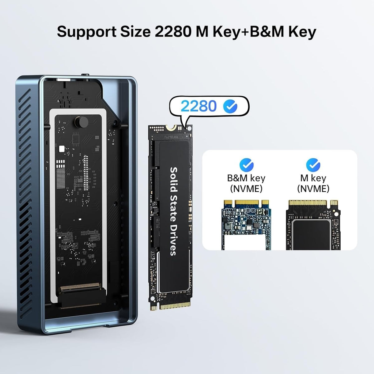 ACASIS 40Gbps USB4 M.2 NVMe SSD Enclosure with Cooling Fan Thunderbolt Compatible