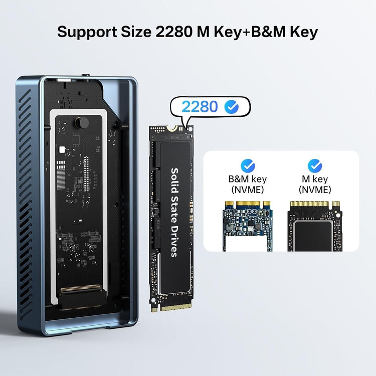 ACASIS 40Gbps USB4 M.2 NVMe SSD Enclosure with Cooling Fan Thunderbolt Compatible