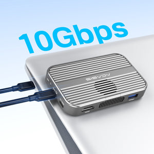 ACASIS 6 in 1 USB-C Hub with 10Gbps M.2 NVMe SSD Enclosure 4K HDMI Magnetic for iPhone