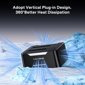 ACASIS Dual Bay 2.5/3.5 Inch SATA HDD SSD Docking Enclosure USB 3.2 5Gbps