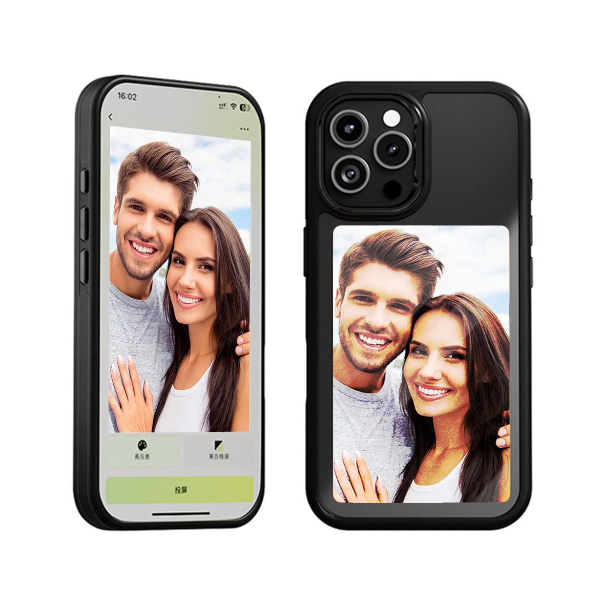 Blacktech iPhone 17 Pro Max Custom Picture Ink Protective Case with Stand