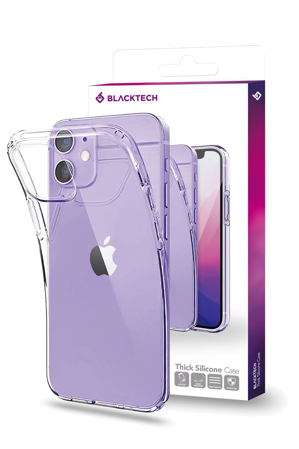 Blacktech Samsung Galaxy S25 Clear Protective Thick Case