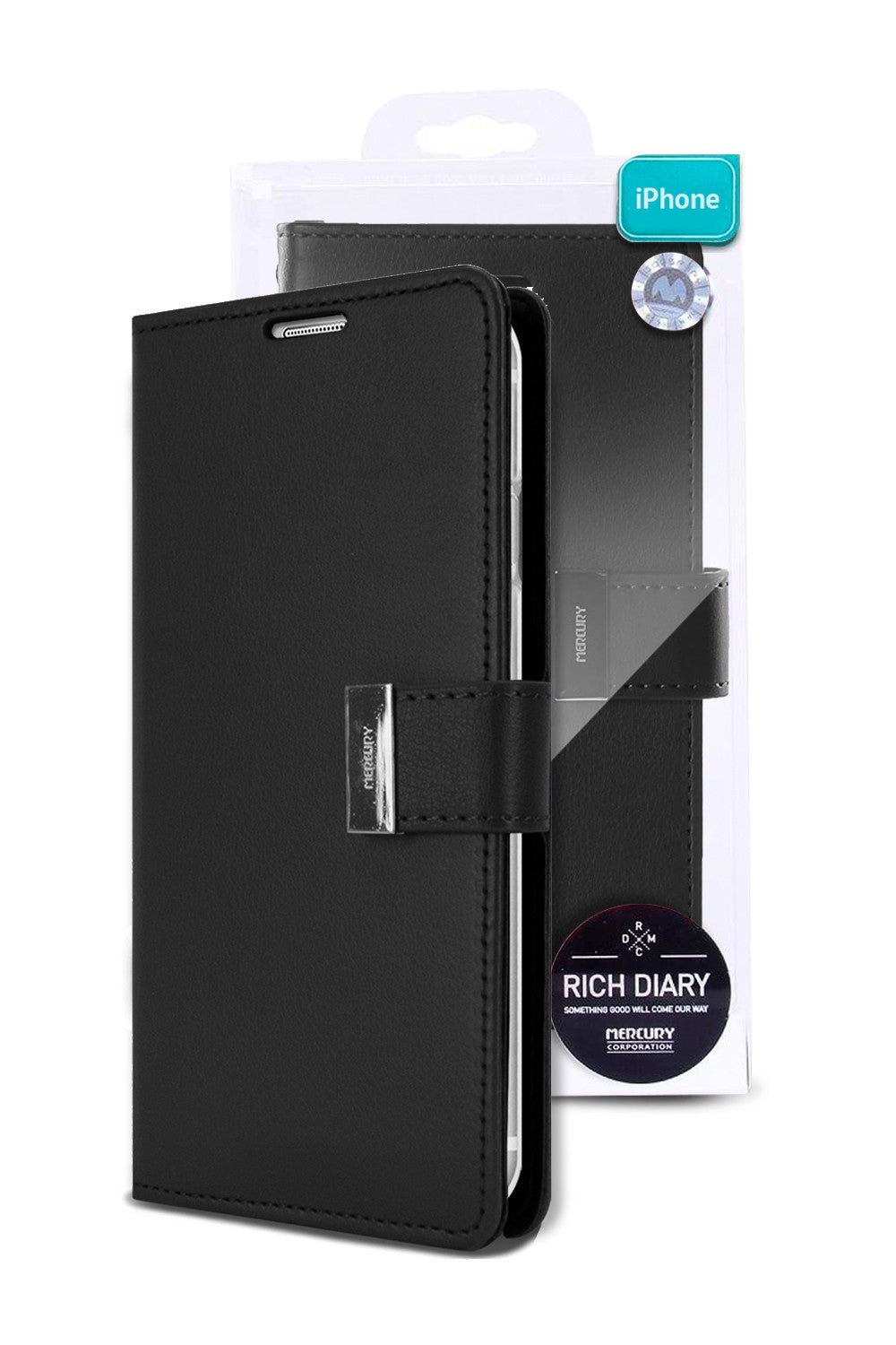 Goospery Mercury iPhone 12 Pro Max Rich Diary Double Wallet Flip Case