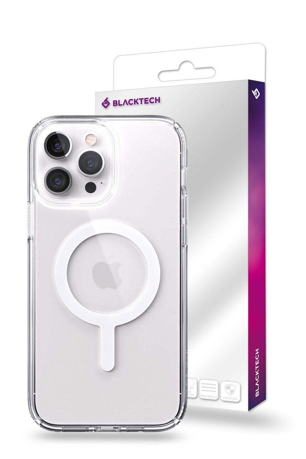 Blacktech iPhone 17 Pro Magsafe Clear Rugged Protective Case